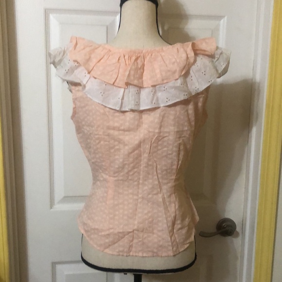 Wild Honey pink ruffle top with bow print - Picture 3 of 5